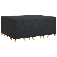 Produktbild för Möbelöverdrag Enfärgad Svart 220 x 190 x 85 cm 210D