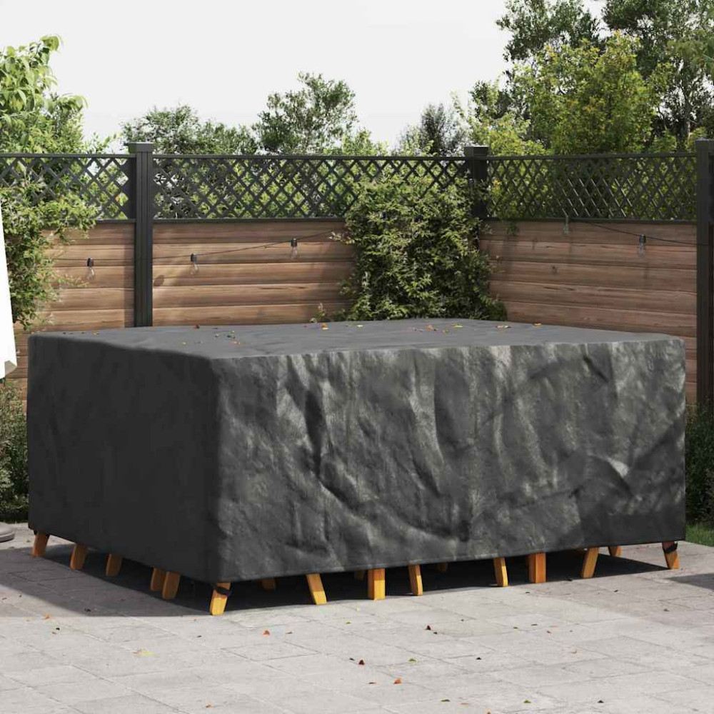Produktbild för Möbelöverdrag Enfärgad Svart 220 x 190 x 85 cm 600D