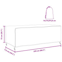 Produktbild för Möbelöverdrag Enfärgad Svart 229 x 113 x 73 cm 210D