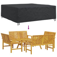 Produktbild för Möbelöverdrag Enfärgad Svart 235 x 235 x 70 cm 210D