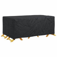 Produktbild för Möbelöverdrag Enfärgad Svart 240 x 140 x 90 cm 210D