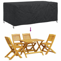 Produktbild för Möbelöverdrag Enfärgad Svart 240 x 140 x 90 cm 210D