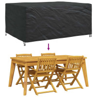 Produktbild för Möbelöverdrag Enfärgad Svart 240 x 180 x 100 cm 420D