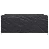 Produktbild för Möbelöverdrag Enfärgad Svart 250 x 210 x 70 cm 600D