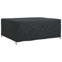 Produktbild för Möbelöverdrag Enfärgad Svart 250 x 210 x 70 cm 600D