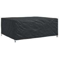 Produktbild för Möbelöverdrag Enfärgad Svart 250 x 210 x 90 cm 210D