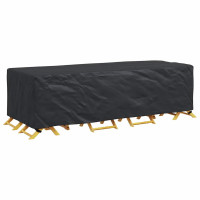Produktbild för Möbelöverdrag Enfärgad Svart 270 x 110 x 70 cm 210D