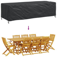 Produktbild för Möbelöverdrag Enfärgad Svart 270 x 110 x 70 cm 210D