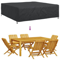 Produktbild för Möbelöverdrag Enfärgad Svart 275 x 275 x 70 cm 420D