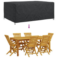 Produktbild för Möbelöverdrag Enfärgad Svart 280 x 204 x 106 cm 210D