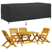 Produktbild för Möbelöverdrag Enfärgad Svart 300 x 110 x 70 cm 210D