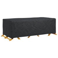 Produktbild för Möbelöverdrag Enfärgad Svart 300 x 140 x 90 cm 210D