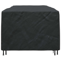Produktbild för Möbelöverdrag Enfärgad Svart 300 x 140 x 90 cm 210D