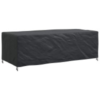 Produktbild för Möbelöverdrag Enfärgad Svart 300 x 140 x 90 cm 210D