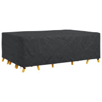 Produktbild för Möbelöverdrag Enfärgad Svart 300 x 200 x 90 cm 210D