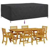 Produktbild för Möbelöverdrag Enfärgad Svart 300 x 200 x 90 cm 210D