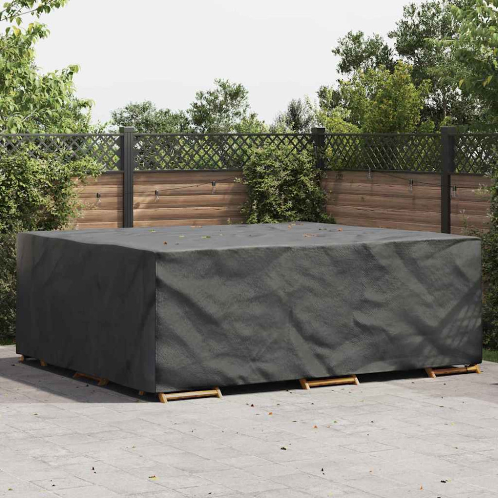 Produktbild för Möbelöverdrag Enfärgad Svart 300 x 250 x 70 cm 600D
