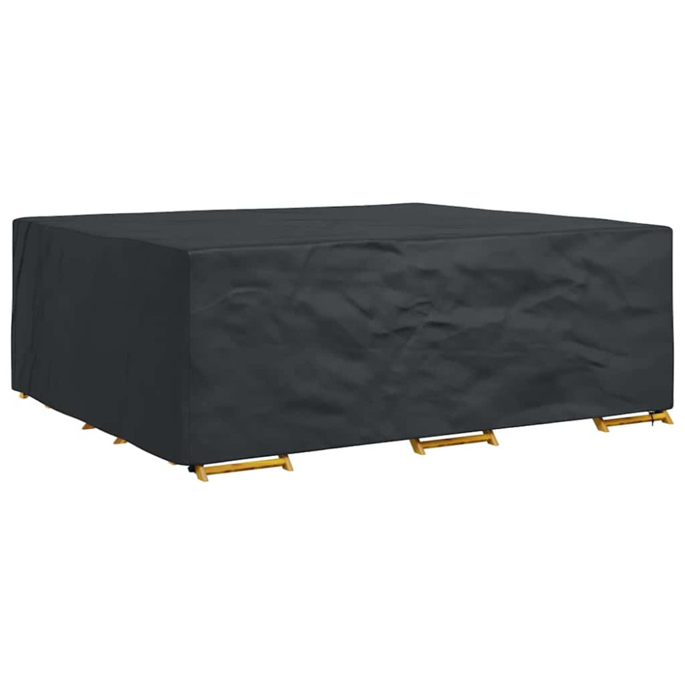 Produktbild för Möbelöverdrag Enfärgad Svart 300 x 250 x 70 cm 600D