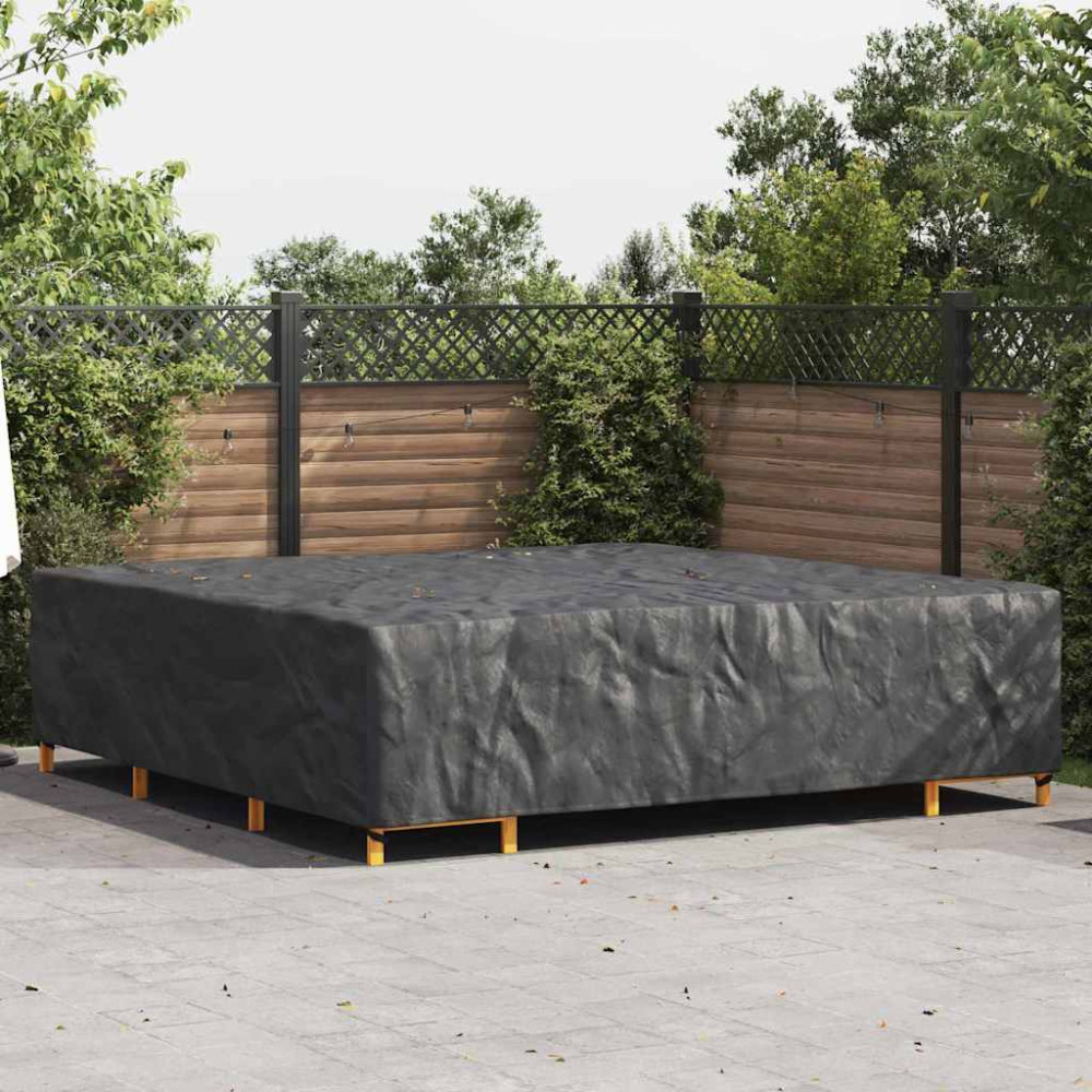 Produktbild för Möbelöverdrag Enfärgad Svart 300 x 300 x 70 cm 600D