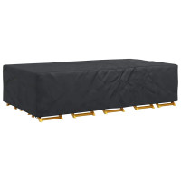 Produktbild för Möbelöverdrag Enfärgad Svart 305 x 190 x 85 cm 420D