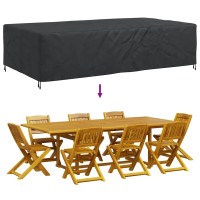 Produktbild för Möbelöverdrag Enfärgad Svart 305 x 190 x 85 cm 600D