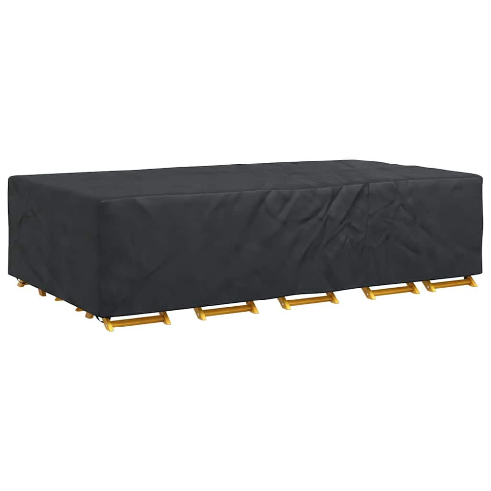 Produktbild för Möbelöverdrag Enfärgad Svart 315 x 180 x 74 cm 420D