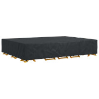 Produktbild för Möbelöverdrag Enfärgad Svart 350 x 260 x 90 cm 420D