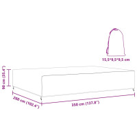 Produktbild för Möbelöverdrag Enfärgad Svart 350 x 260 x 90 cm 420D