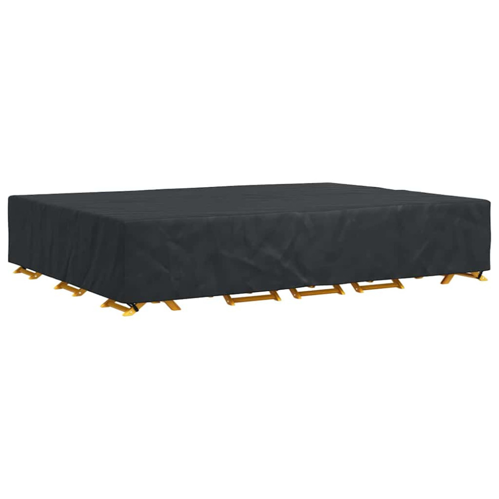 Produktbild för Möbelöverdrag Enfärgad Svart 400 x 300 x 70 cm 210D