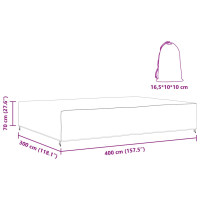 Produktbild för Möbelöverdrag Enfärgad Svart 400 x 300 x 70 cm 210D