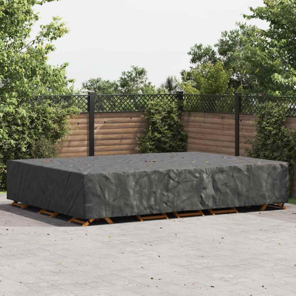 Produktbild för Möbelöverdrag Enfärgad Svart 400 x 300 x 70 cm 420D
