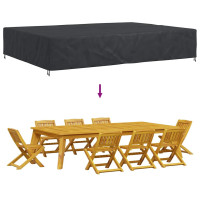 Produktbild för Möbelöverdrag Enfärgad Svart 400 x 300 x 70 cm 420D