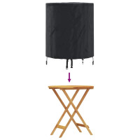 Produktbild för Bordskydd Enfärgad Svart 62 x 62 x 70 cm tyg