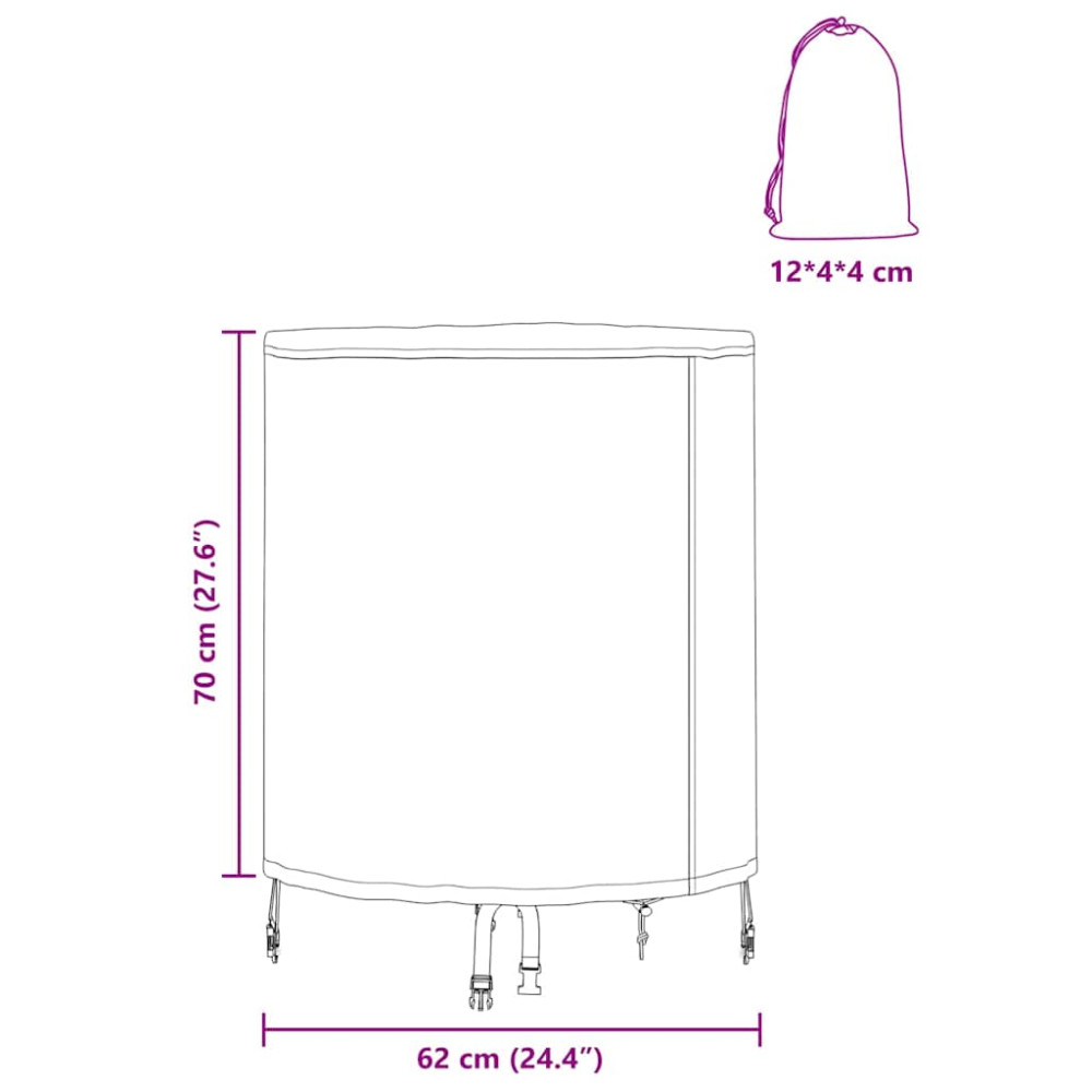 Produktbild för Bordskydd Enfärgad Svart 62 x 62 x 70 cm tyg