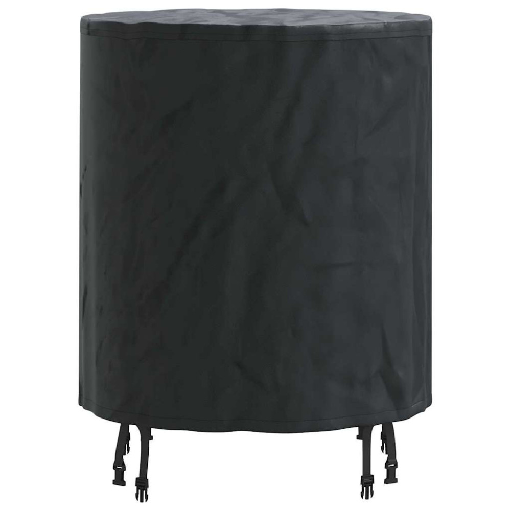Produktbild för Bordskydd Enfärgad Svart 62 x 62 x 70 cm tyg