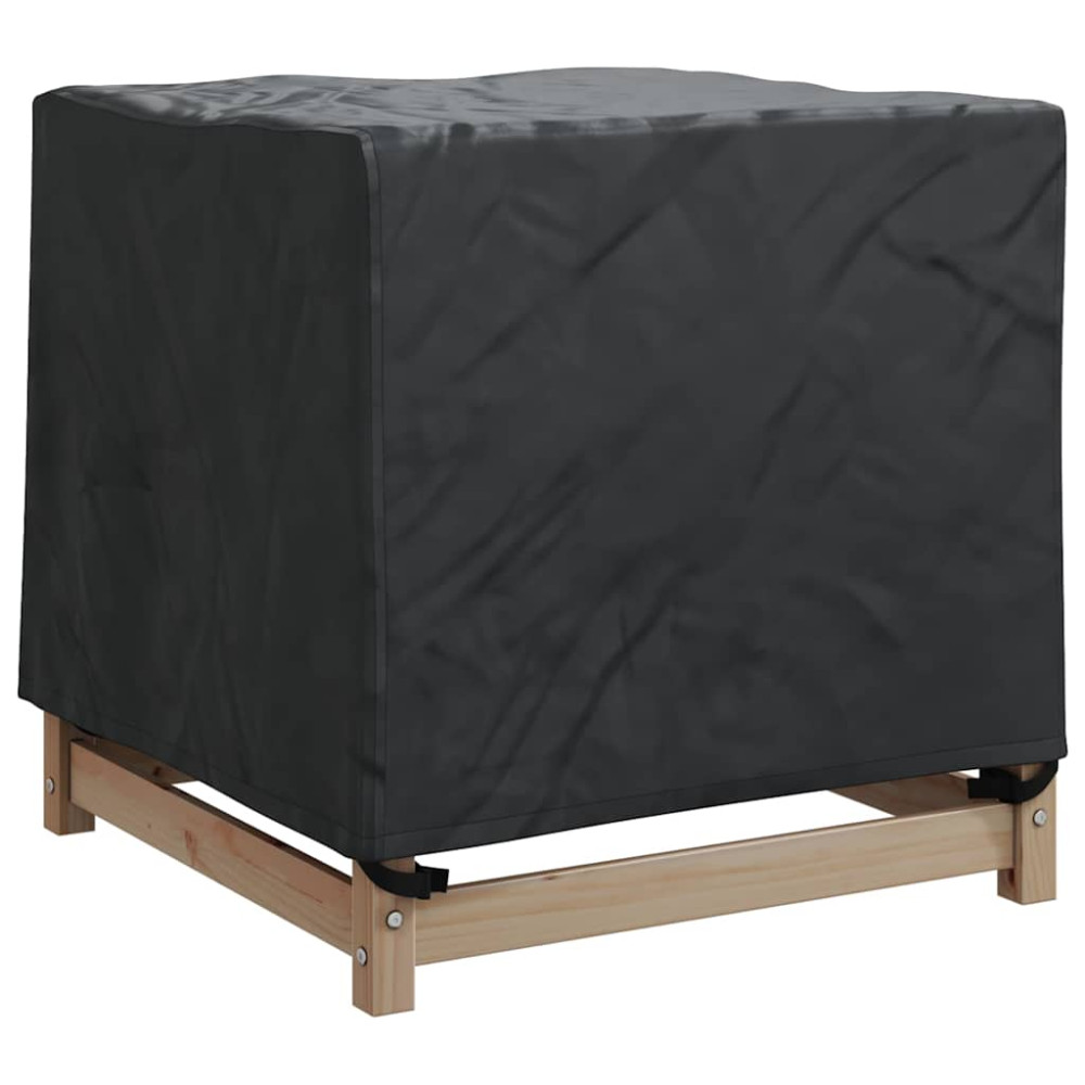 Produktbild för Möbelöverdrag Svart 64 x 64 x 65 cm 210D Oxford Tyg