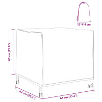 Produktbild för Möbelöverdrag Svart 64 x 64 x 65 cm 210D Oxford Tyg