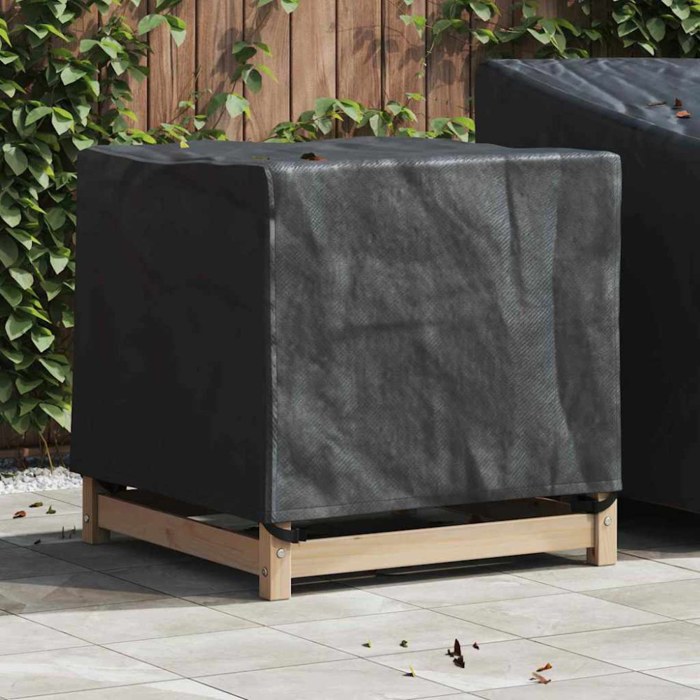 Produktbild för Möbelöverdrag Svart 74 x 74 x 60 cm 210D Oxford Tyg
