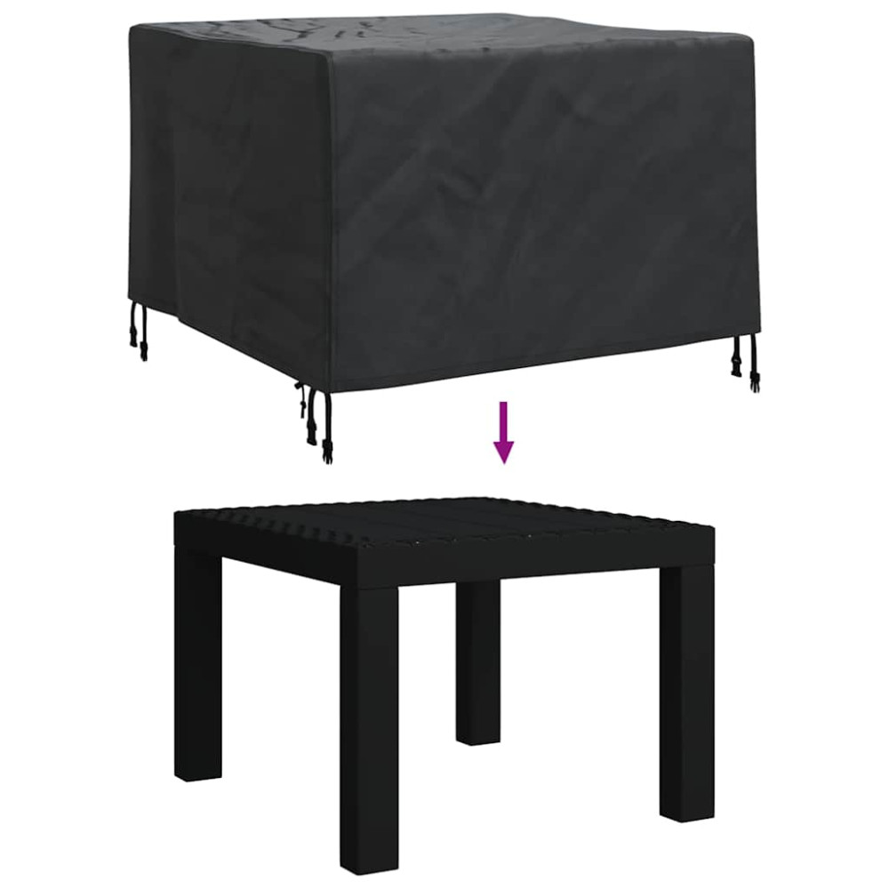 Produktbild för Möbelöverdrag Svart 99 x 99 x 60 cm 210D Oxford Tyg