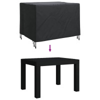 Produktbild för Möbelöverdrag Svart 110 x 84 x 70 cm 210D Oxford Tyg