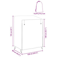 Produktbild för Skydd för utomhusgunga Svart 120 x 90 x 155 cm 600D Oxford Tyg