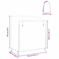 Produktbild för Skydd för utomhusgunga Svart 135 x 100 x 165 cm 210D Oxford Tyg