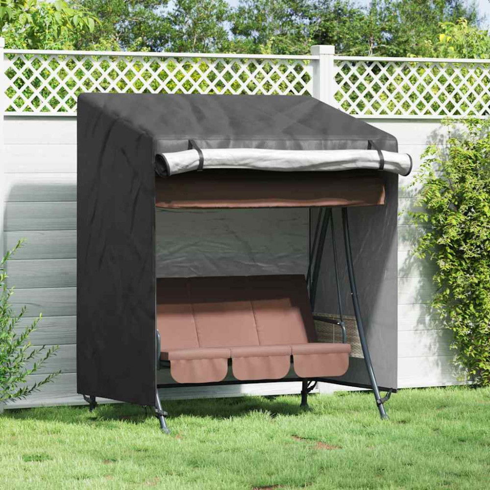 Produktbild för Skydd för utomhusgunga Svart 155 x 95 x 165 cm 210D Oxford Tyg