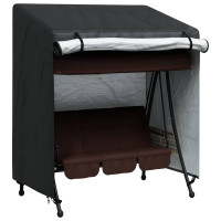 Produktbild för Skydd för utomhusgunga Svart 155 x 95 x 165 cm 210D Oxford Tyg