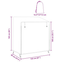 Produktbild för Skydd för utomhusgunga Svart 155 x 95 x 165 cm 420D Oxford Tyg