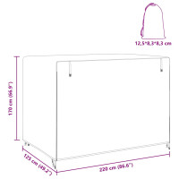 Produktbild för Skydd för utomhusgunga Svart 220 x 125 x 170 cm 420D Oxford Tyg