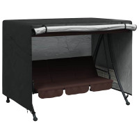 Produktbild för Skydd för utomhusgunga Svart 220 x 125 x 170 cm 420D Oxford Tyg