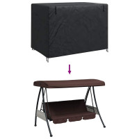 Produktbild för Skydd för utomhusgunga Svart 220 x 125 x 170 cm 420D Oxford Tyg