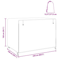 Produktbild för Skydd för utomhusgunga Svart 220 x 150 x 150 cm 420D Oxford Tyg