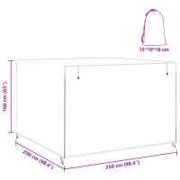 Produktbild för Skydd för utomhusgunga Svart 250 x 250 x 160 cm 420D Oxford Tyg